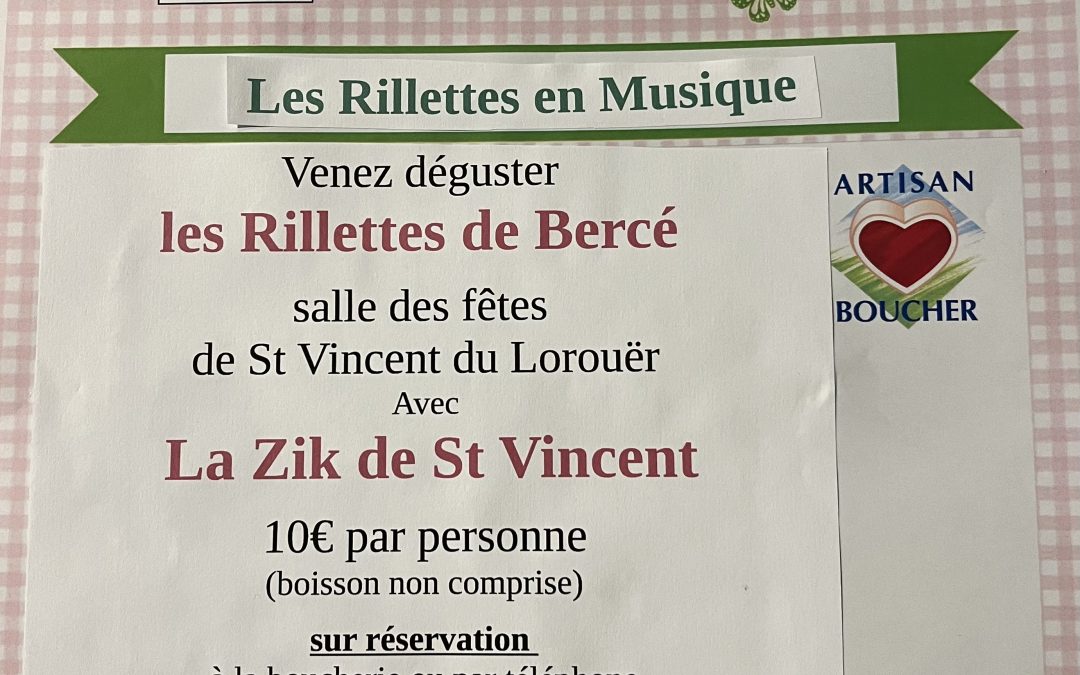 Rillettes en Musique à St Vincent du Lorouër