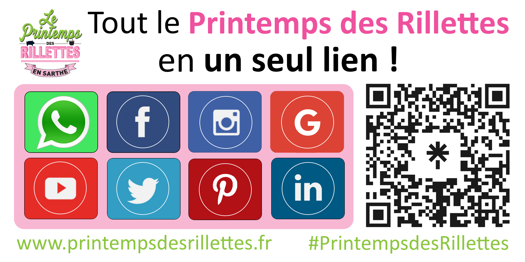 Linktree : tout le Printemps des Rillettes Tout le Printemps des Rillettes en un seul lien avec Linktree et son QR code