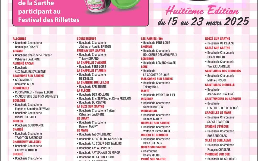 66 animations prévues chez les Artisans en Sarthe !