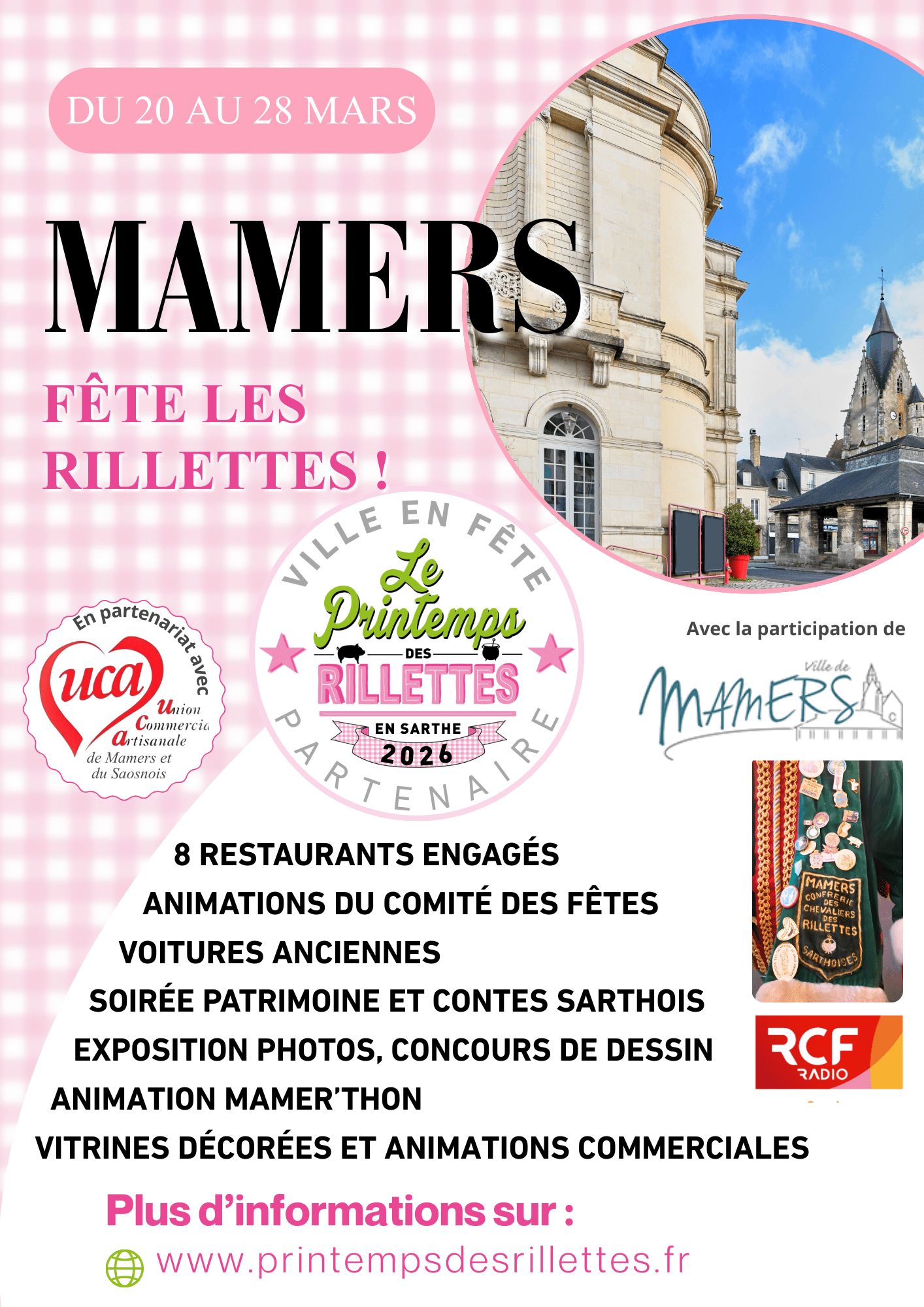 Mamers en fête 2026 : animations pendant le Printemps des Rillettes