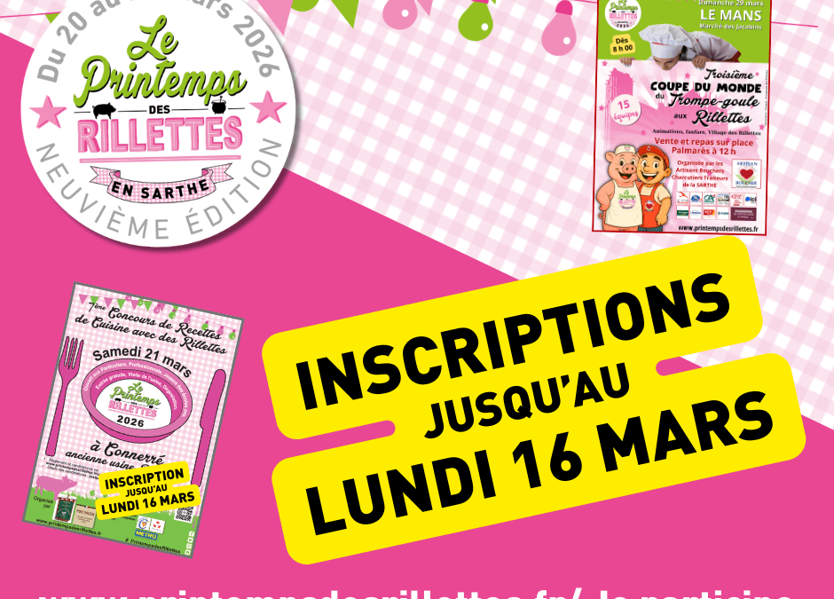 Date limite d'inscription aux concours le 16 mars
