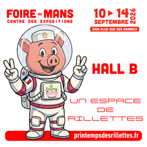 Henrillette à la Foire du Mans, 10-14 septembre. Thème 2026 : Un espace de Rillettes. Image : Henrillette astronaute